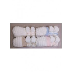SET CAPPELLINO E SCARPINE MISTO LANA