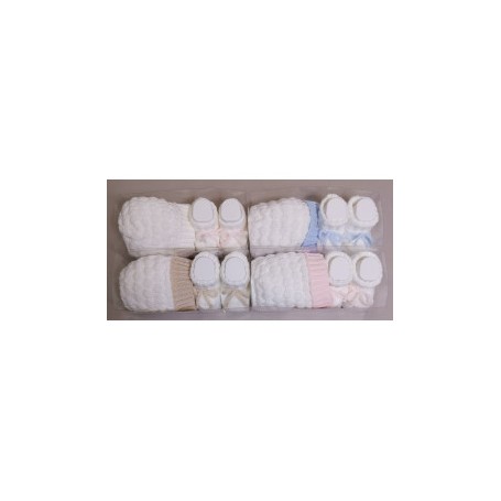 SET CAPPELLINO E SCARPINE MISTO LANA
