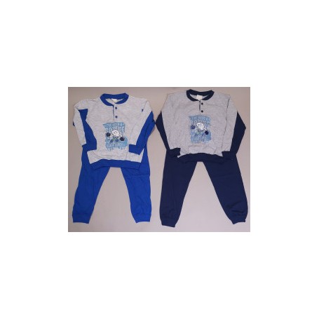 PIGIAMA RAGAZZO M\L COTONE MONDO BLU