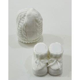 SET CAPPELLINO E SCARPINE MISTO  LANA