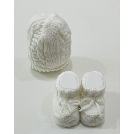 SET CAPPELLINO E SCARPINE MISTO  LANA