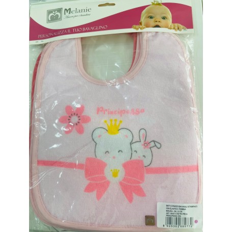 BAVETTE PZ 6 IN SPUGNA E PVC MELANIE