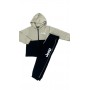 TUTA BABY COTONE CON ZIP E CAPPUCCIO