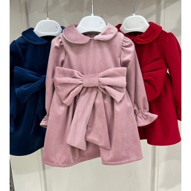 VESTINA VELLUTO NEONATA PAPPA E LATTE