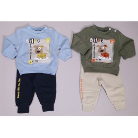 TUTA FELPATA NEONATO POLO