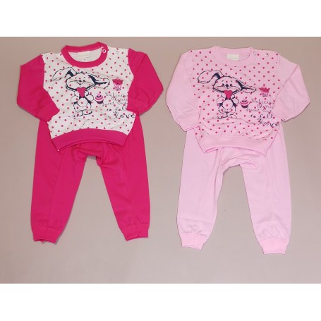 PIGIAMA M/L COTONE NEONATA MONDO BLU