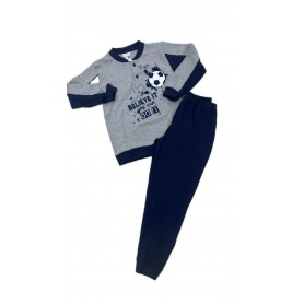 PIGIAMA COTONE INTERLOCK B/O MONDO BLU