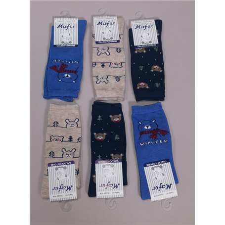 CALZINI CALDO COTONE LUNGHI BABY MAFER